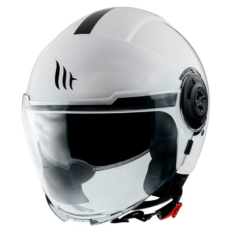 Casco Jet MT Helmets Viale SV monocolore bianco lucido