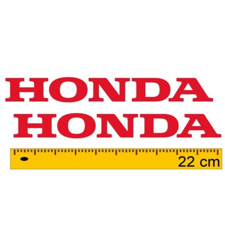 Coppia adesivi scritta Honda 22 cm in vari colori