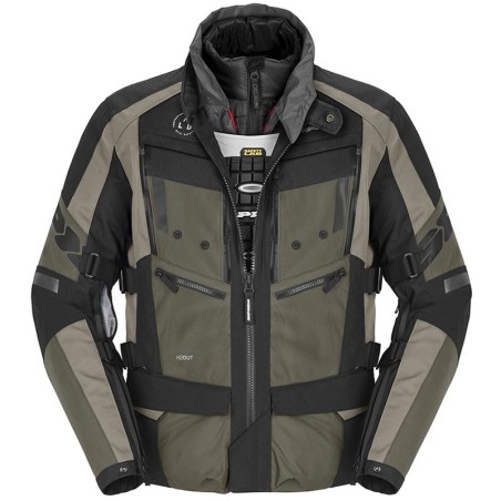 Giacca da moto Spidi 4 Season Evo H2Out militar, sabbia e nera