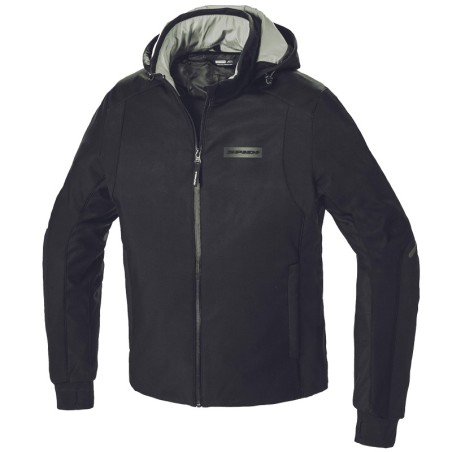 Giacca da moto Spidi Hoodie Armor H2Out nera