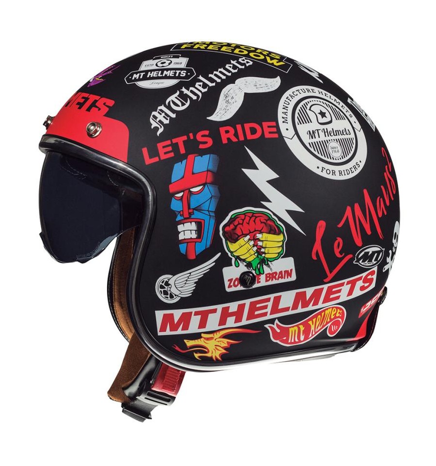 casco integrale moto uomo donna MTHELMETS rosso nero lucido kraken