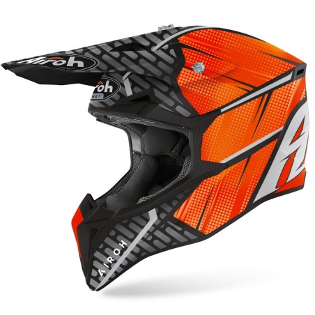 Casco Airoh enduro Wraap Idol arancio e antracite opaco