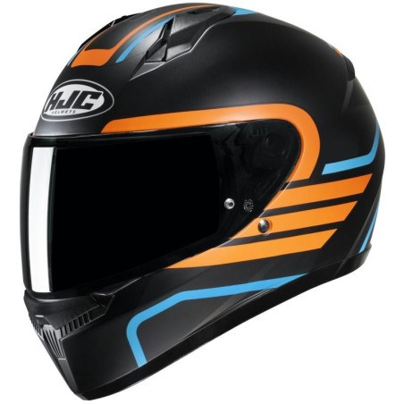 Casco integrale HJC C10 Lito nero, arancio e azzurro opaco