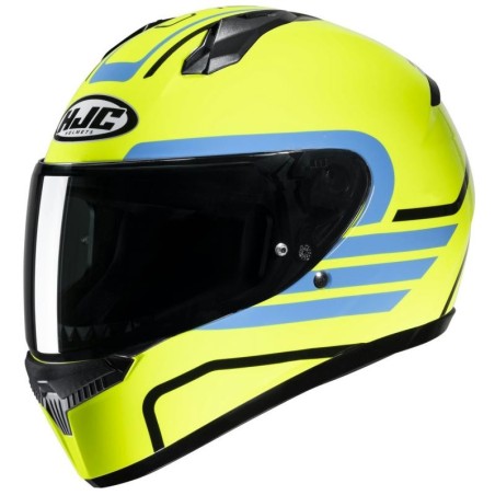 Casco integrale HJC C10 Lito giallo, nero e azzurro