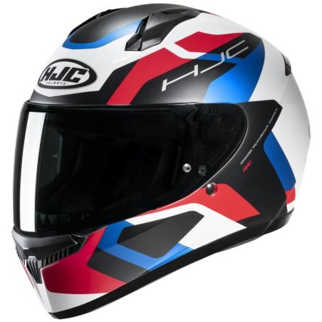 Casco integrale HJC C10 Tins bianco, blu e rosso