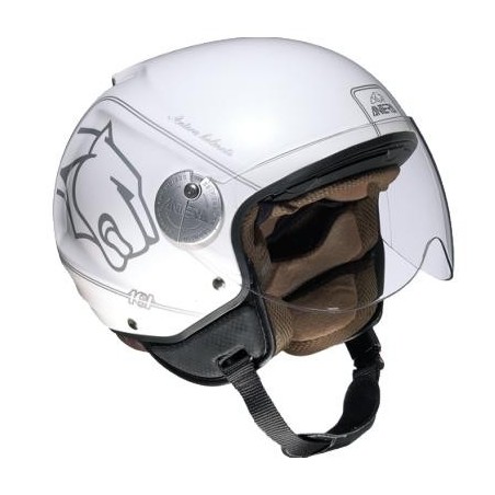 Casco Antera Helmets Type 101 Luxury bianco e argento