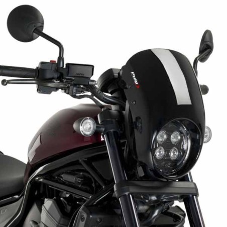 Cupolino Puig Anarchy per Honda CMX 1100 Rebel nero lucido