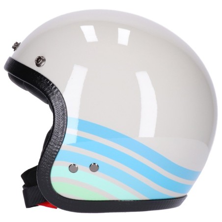 Casco Roeg Jettson Vintage grafica Wai bianco e azzurro