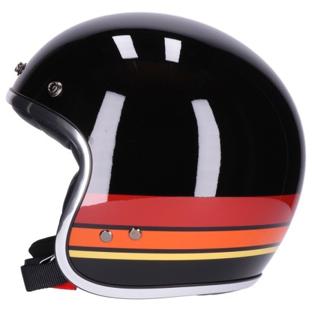 Casco Roeg Jettson 2.0 Vintage grafica Pele nero e arancio