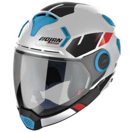 Casco Nolan N30.4 VP Blazer bianco, blu e rosso