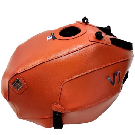 Copriserbatoio Bagster per Moto Guzzi V7 850 in similpelle arancio