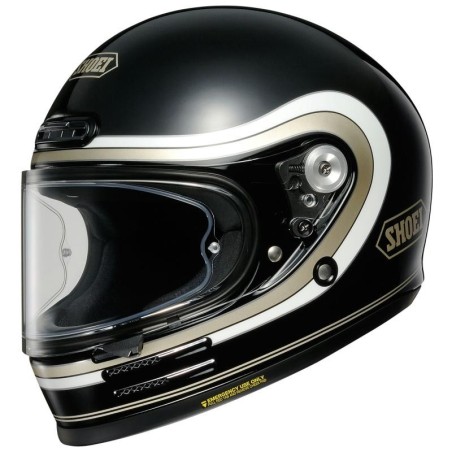 Casco Shoei Glamster 06 vintage Bivouac TC9 nero lucido