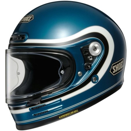 Casco Shoei Glamster 06 vintage Bivouac TC2 blu metal