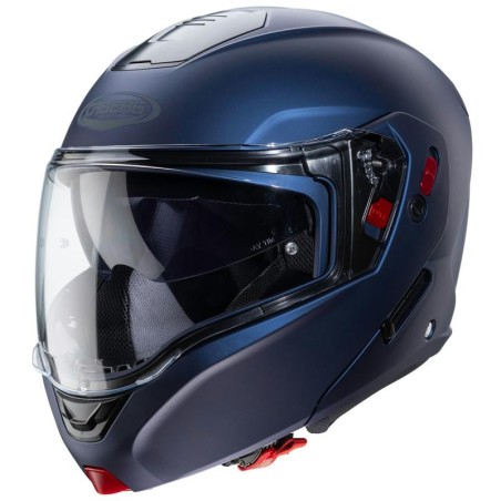 Casco Caberg Horus X apribile doppia visiera blu metal opaco