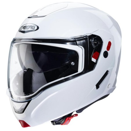 Casco Caberg Horus X apribile doppia visiera bianco lucido