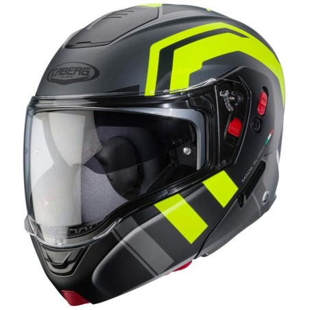 Casco Caberg Horus X Road apribile doppia visiera nero opaco e giallo