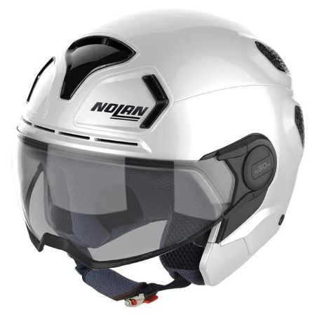 Casco Nolan N30.4 T Classic monocolore bianco metal