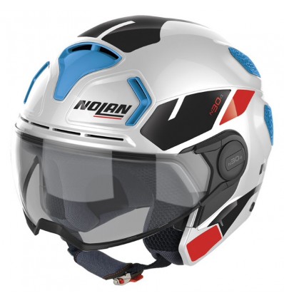 Casco Nolan N30.4 T Blazer bianco, blu e rosso