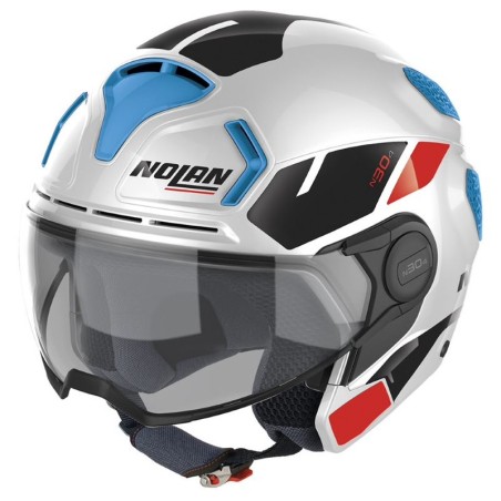 Casco Nolan N30.4 T Blazer bianco, blu e rosso