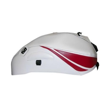 Copriserbatoio Bagster per Honda CB 600 Hornet 07-09 in similpelle bianco e rosso scuro