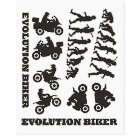 Set adesivi serie Adventure Stickers - Evolution Biker