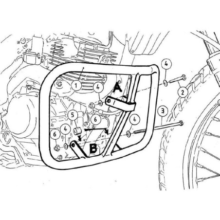 Paramotore nero Hepco & Becker per Honda XR 125L 02-08