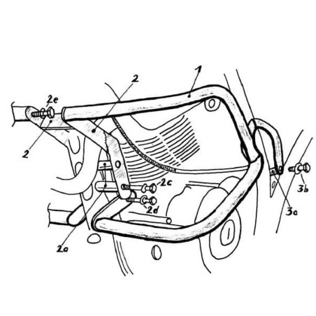 Paramotore nero Hepco & Becker per Yamaha XT600 Teneré 88-90