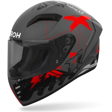 Casco integrale Airoh Connor Desperado grigio e arancio opaco