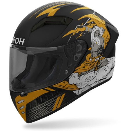 Casco integrale Airoh Connor Zeus nero e oro opaco