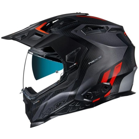 Casco Nexx X.WED 2 Carbon Vaal antracite opaco e rosso