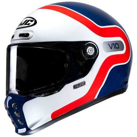 Casco HJC V10 Grape MC21 bianco, rosso e blu