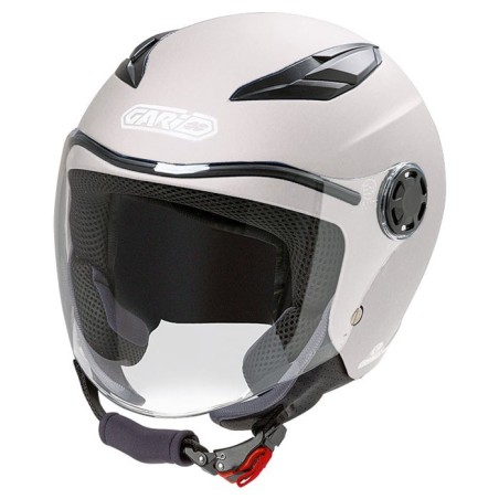 Casco da bambino Gary G01 bianco opaco con adesivi