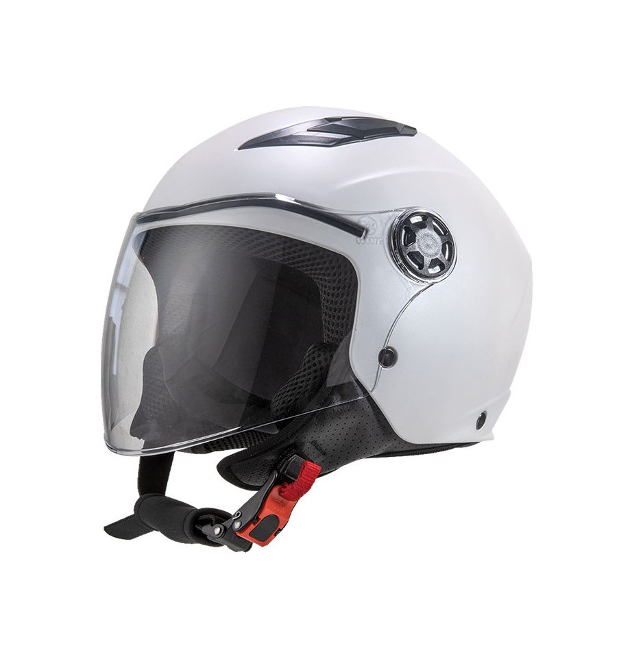 Casco da bambino Gary G01 bianco opaco con adesivi