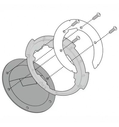 Flangia serbatoio Givi per borse con sistema Tanklock su Voge Valico 525/900 DSX