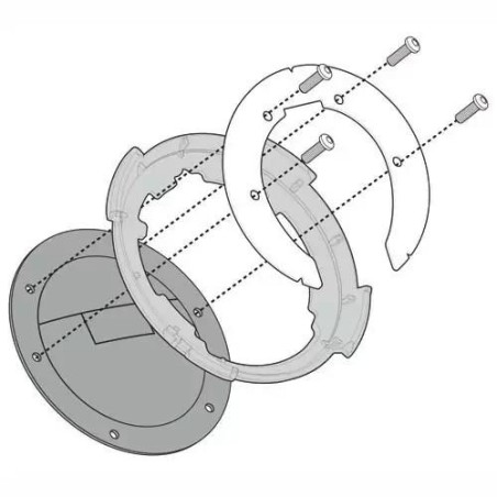 Flangia serbatoio Givi per borse con sistema Tanklock su Voge Valico 525/900 DSX