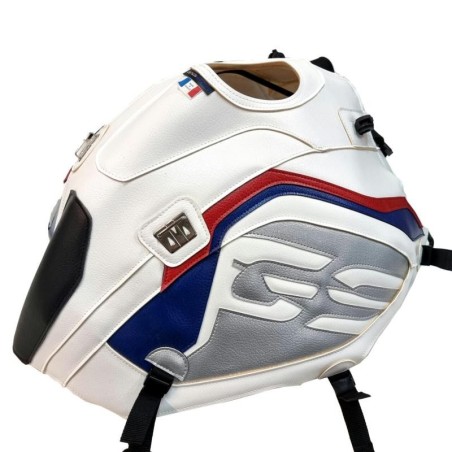 Copriserbatoio Bagster per BMW R1250 GS in similpelle bianco, blu e rosso