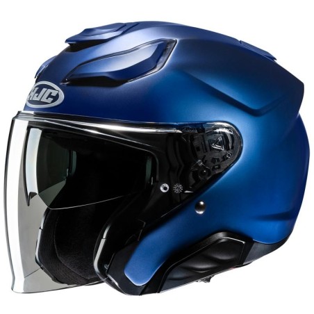 Casco Jet HJC F31 monocolore blu metal opaco