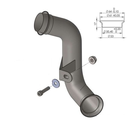 Raccordo elimina catalizzatore Leovince per Husqvarna Norden 901, KTM 790 Adv...