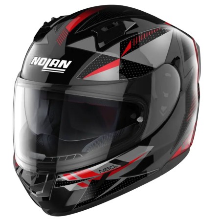 Casco integrale Nolan N60.6 Wiring nero, argento e rosso