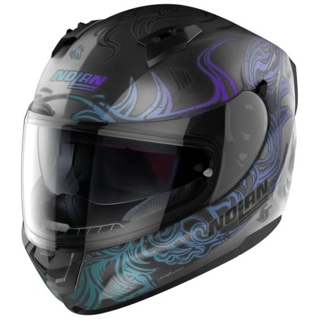 Casco integrale Nolan N60.6 Muse antracite e viola iridio