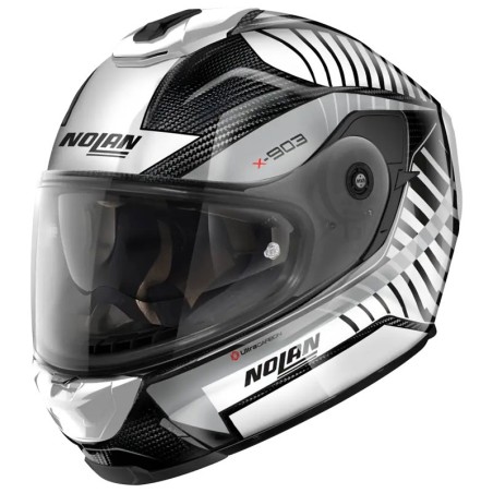 Casco Nolan XSeries X-903 Ultra Carbon Starlight nero lucido e bianco