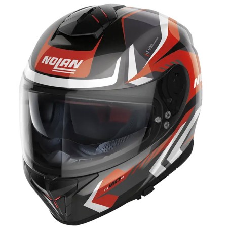 Casco Nolan N80.8 Rumble N-Com nero, bianco e rosso