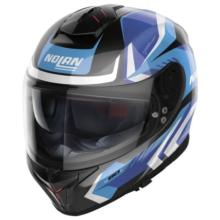 Casco Nolan N80.8 Rumble N-Com nero, bianco e blu