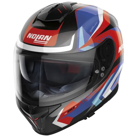 Casco Nolan N80.8 Rumble N-Com nero, blu e rosso