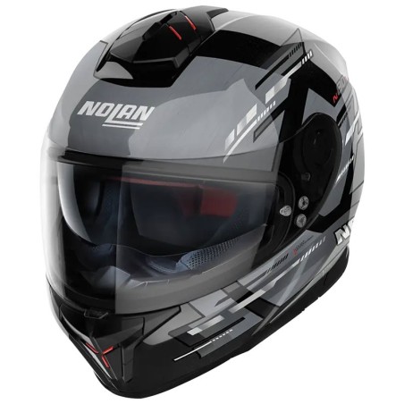 Casco Nolan N80.8 Meteor N-Com nero e argento