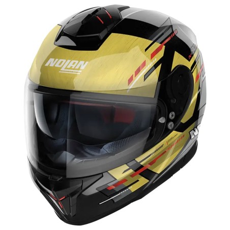 Casco Nolan N80.8 Meteor N-Com nero e oro