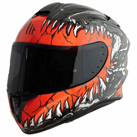 Casco integrale MT Helmets Targo Kraken A1 nero e rosso