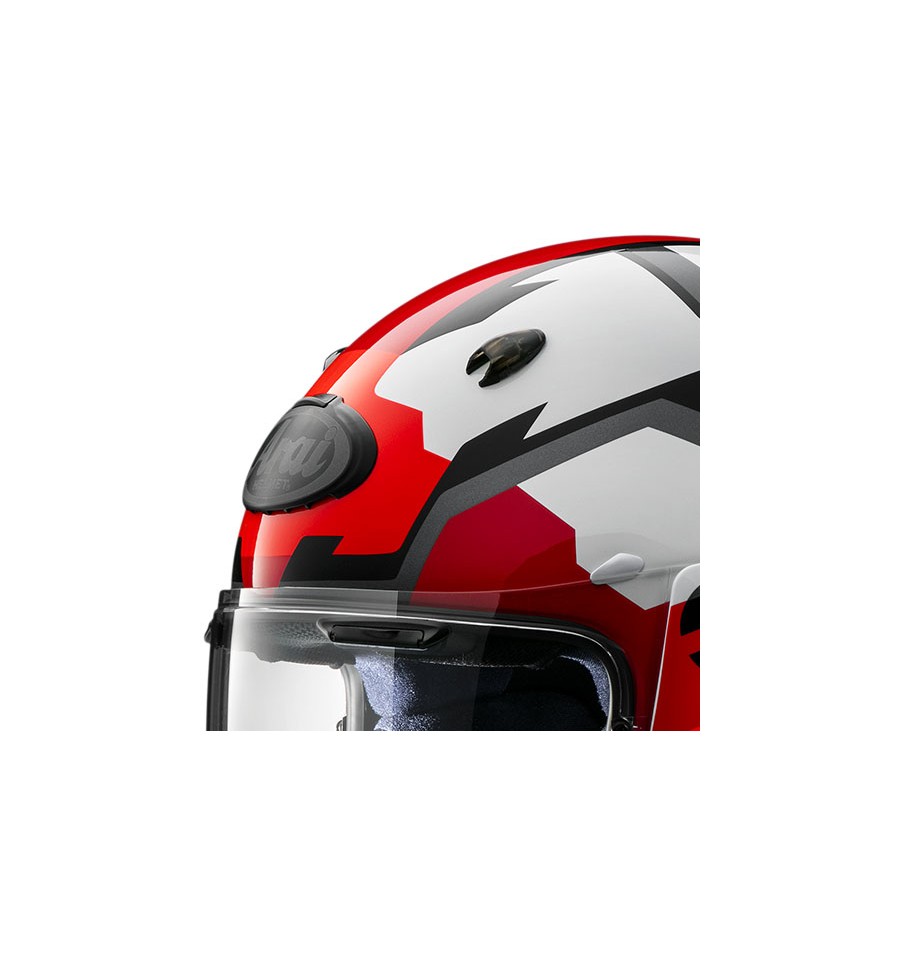 Casco Arai Quantic Face bianco, rosso e nero