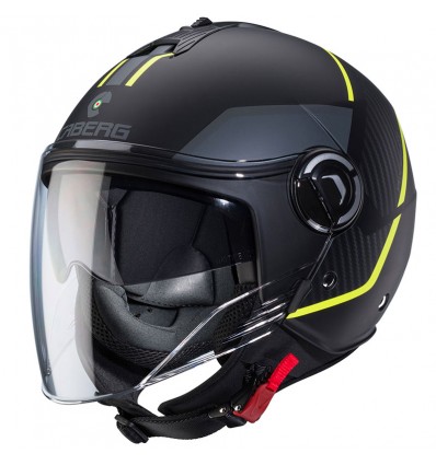 Casco Caberg Riviera V4-X grafica Geo nero opaco e giallo