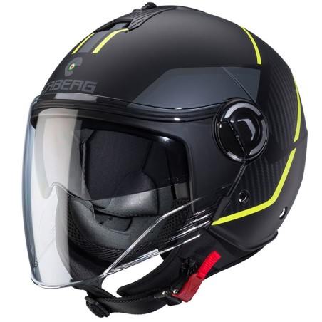 Casco Caberg Riviera V4-X grafica Geo nero opaco e giallo